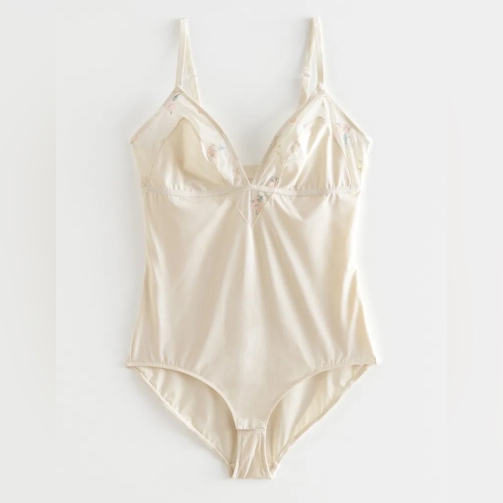 & Other Stories Embroidered Bodysuit